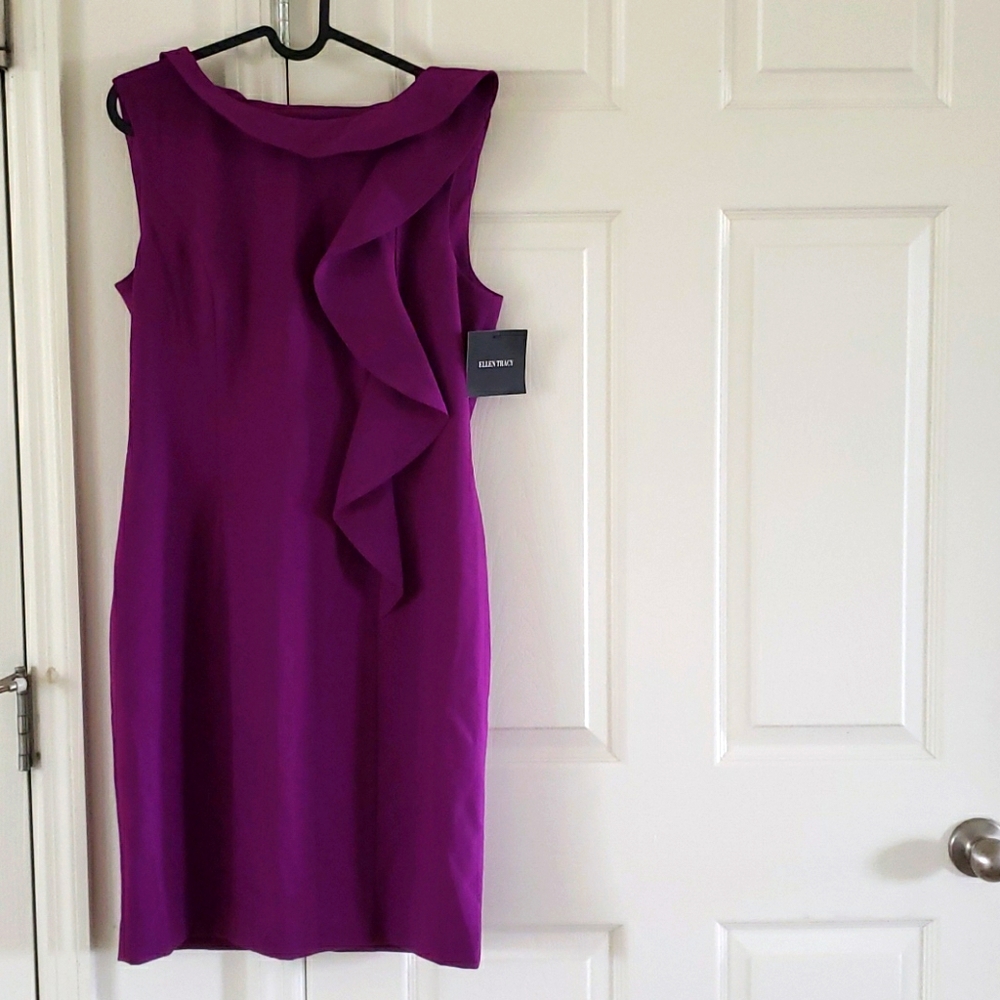 NWT - Ellen Tracy Elegant Purple Dress